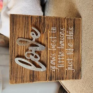 Small wooden decorative sign
